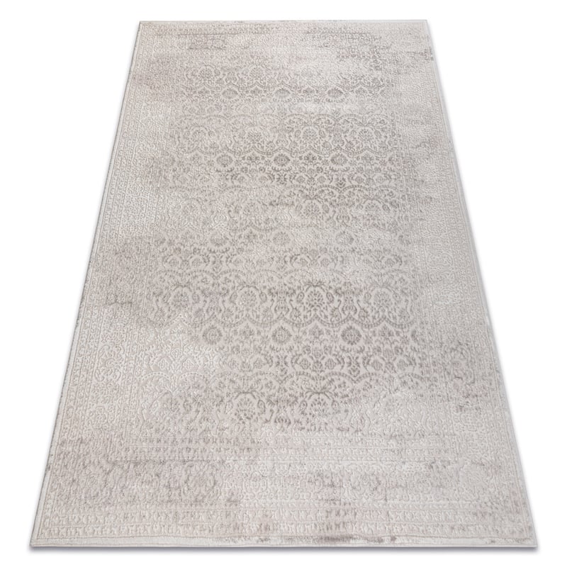 Dywan AURA J1361 krem - Ramka, ornament, strukturalny, nowoczesny 80x150 cm