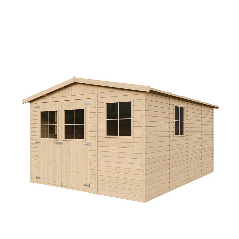 Timbela Domek narzędziowy ogrodowy M336 - 303 x 395 cm - 12 m²