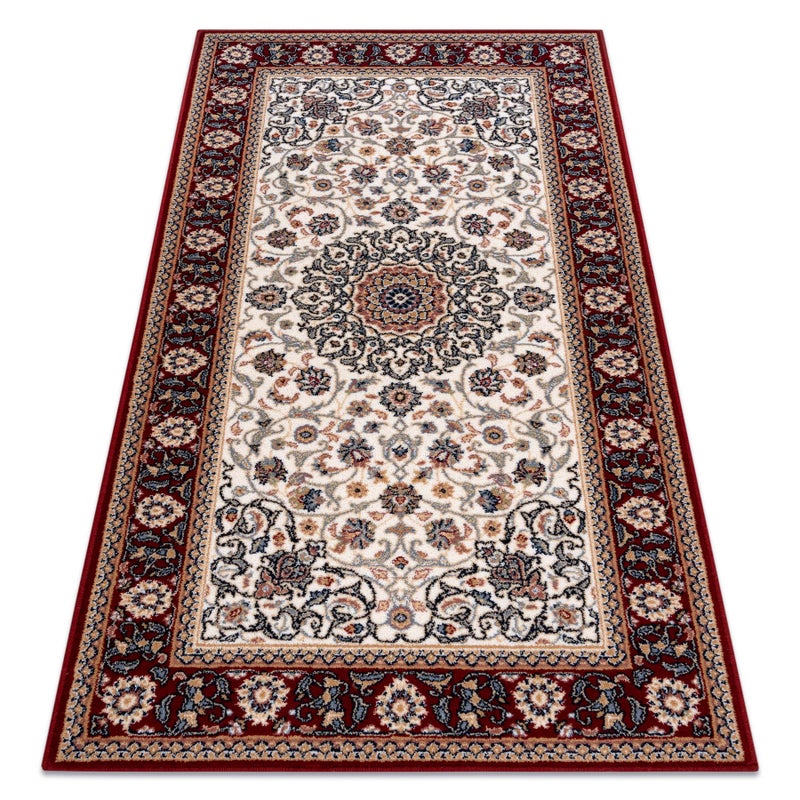 Dywan wełniany NAIN Ornament, ramka 6635/51036 beż / bordo 200x300 cm