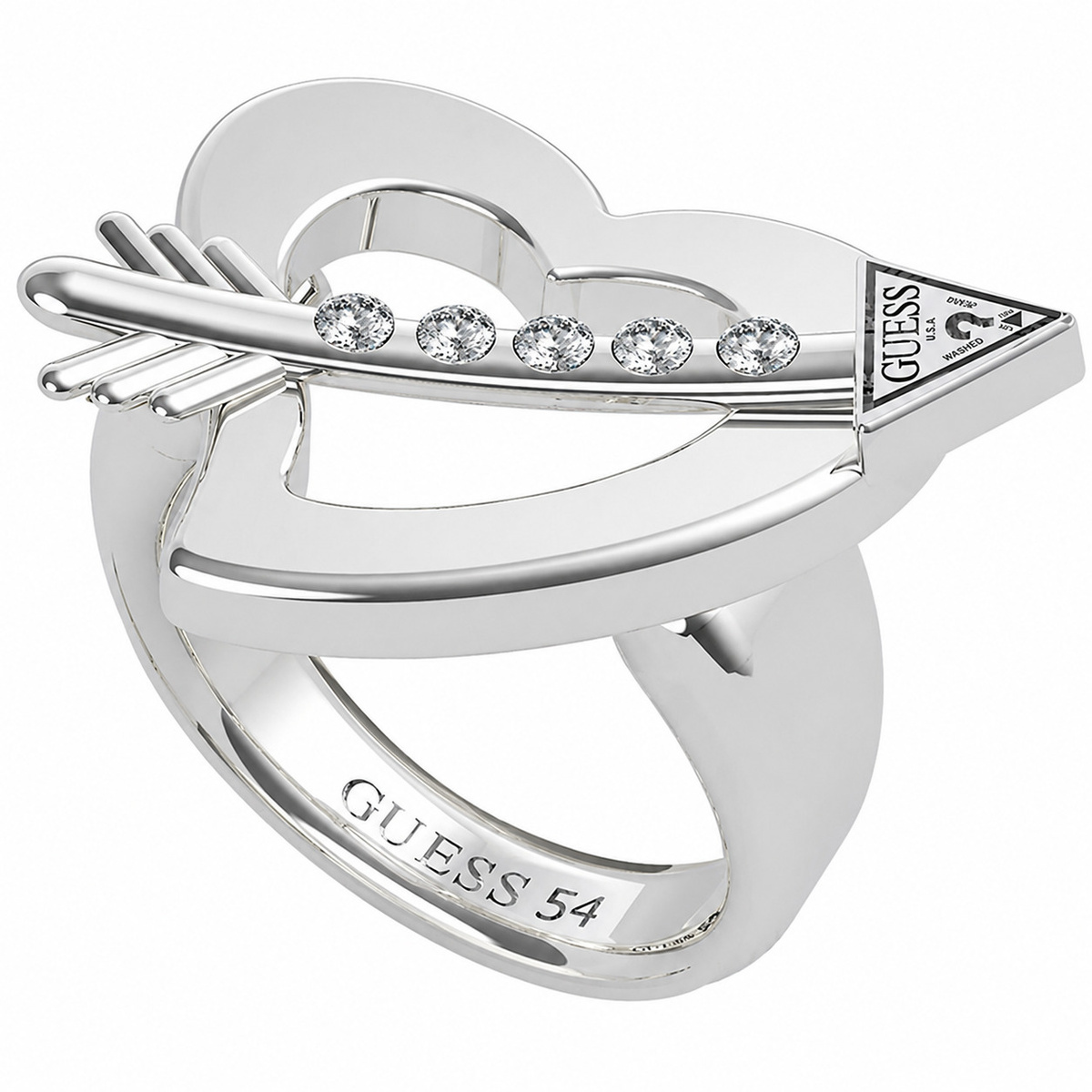 Biżuteria GUESS UBR79040-56. Pierścionek, Kolor szary. Kobieta.