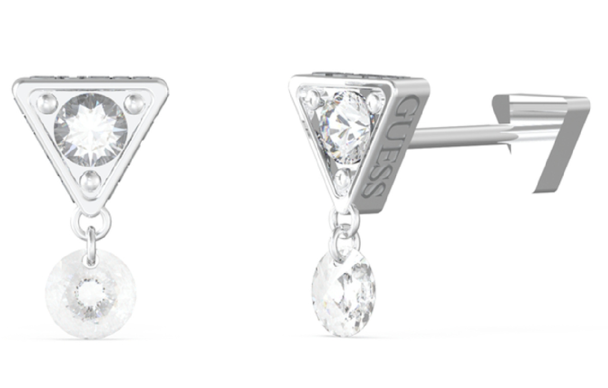 Biżuteria GUESS JUBE03304JWRH. Kolczyki, Kolor szary. Kobieta.