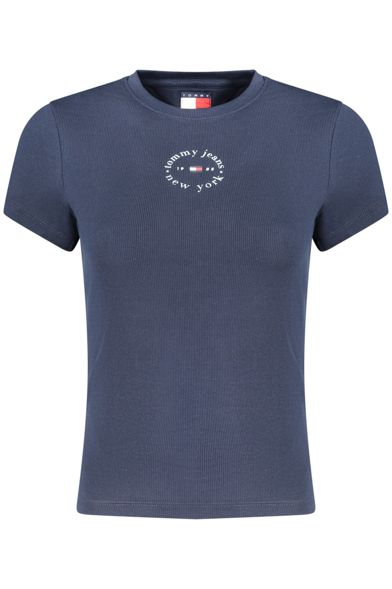 TOMMY HILFIGER DAMSKI T-SHIRT Z KRÓTKIM RĘKAWEM, NIEBIESKI