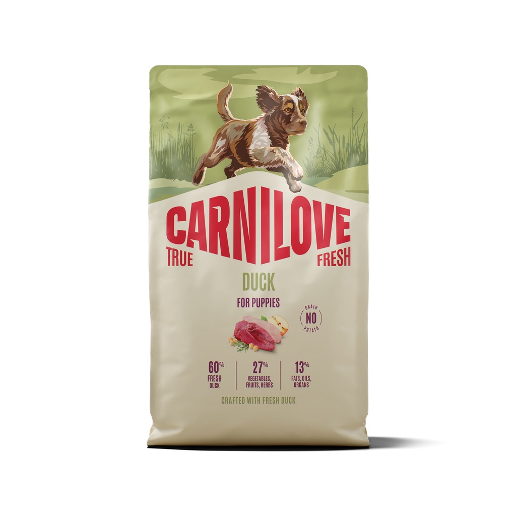 CARNILOVE True Fresh Dog Duck Puppies 4 kg sucha karma ze świeżą kaczką dla szczeniąt