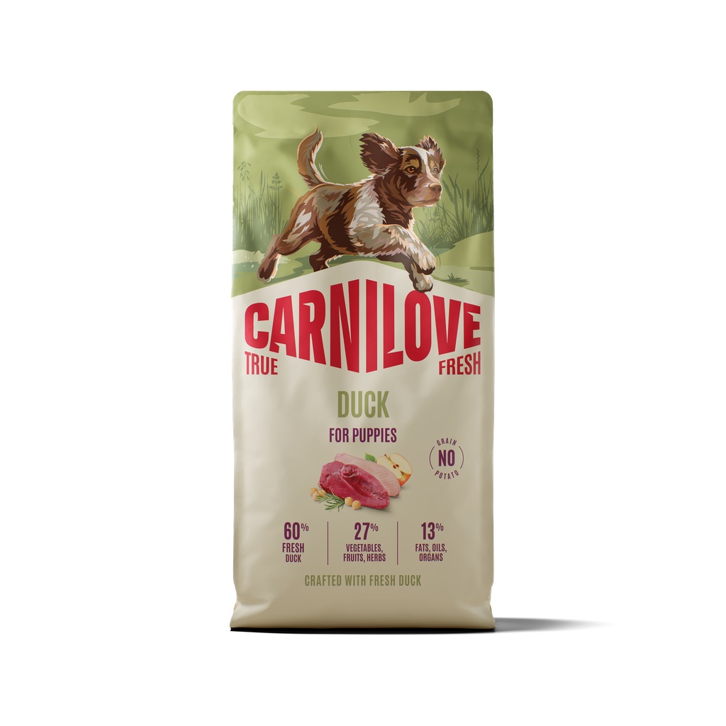 CARNILOVE True Fresh Dog Duck Puppies 12 kg sucha karma ze świeżą kaczką dla szczeniąt