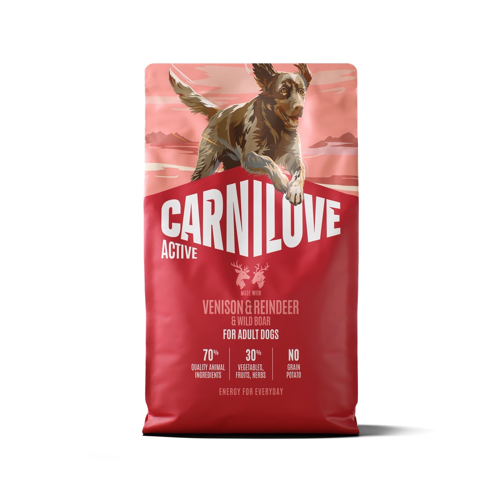 CARNILOVE Active Dog Venision and Reindeer Adult 4 kg dziczyzna, renifer i dzik, dla dorosłych psów