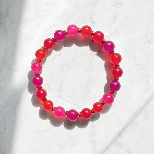SUMMER ENERGY : bransoletka na gumce : jadeit IV