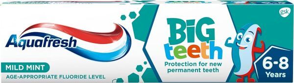 Aquafresh Pasta do Zębów dla Dzieci Big Teeth Mild Mint 6-8 lat 75ml
