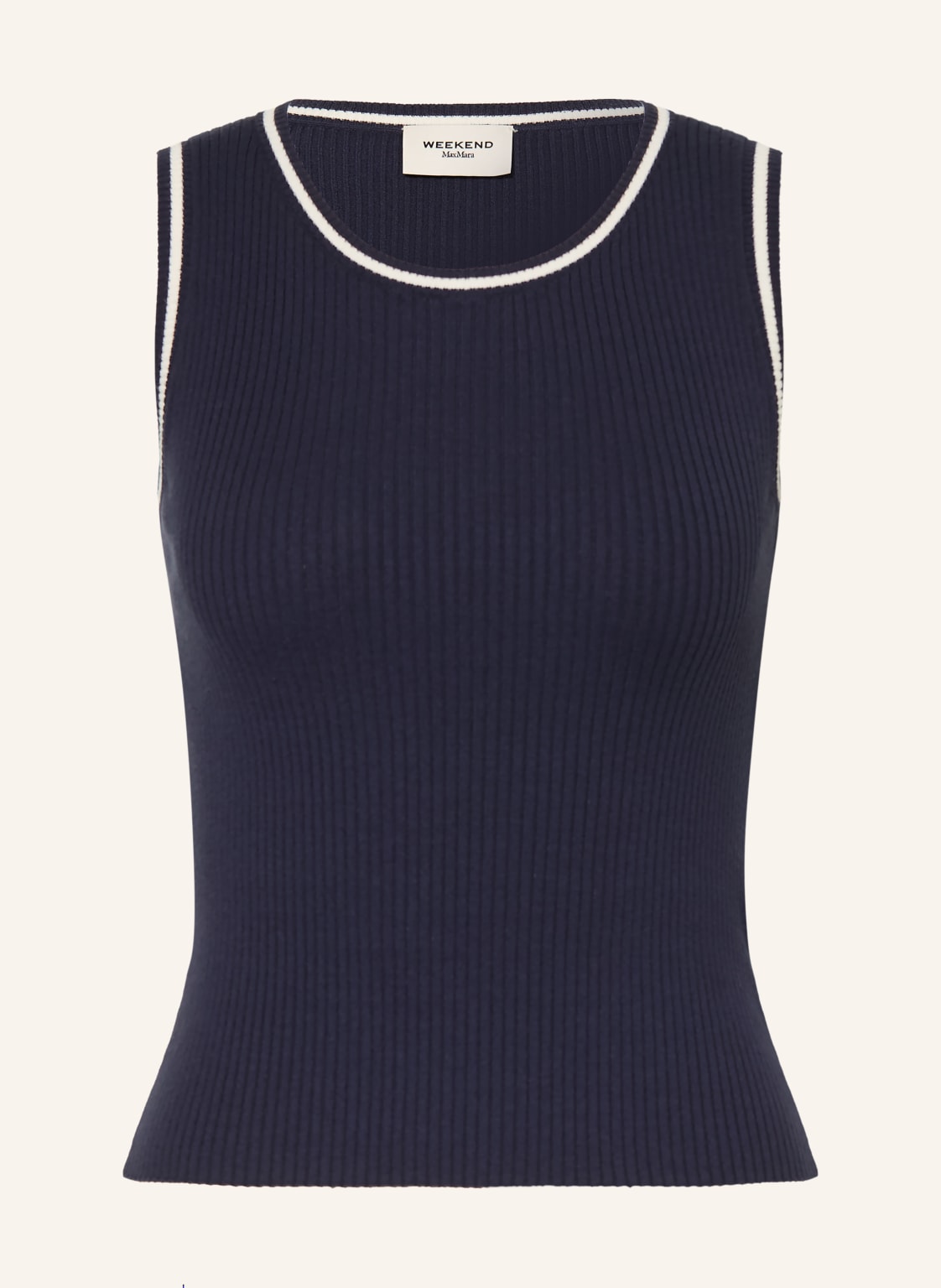 Weekend Max Mara Dzianinowy Top Taro blau