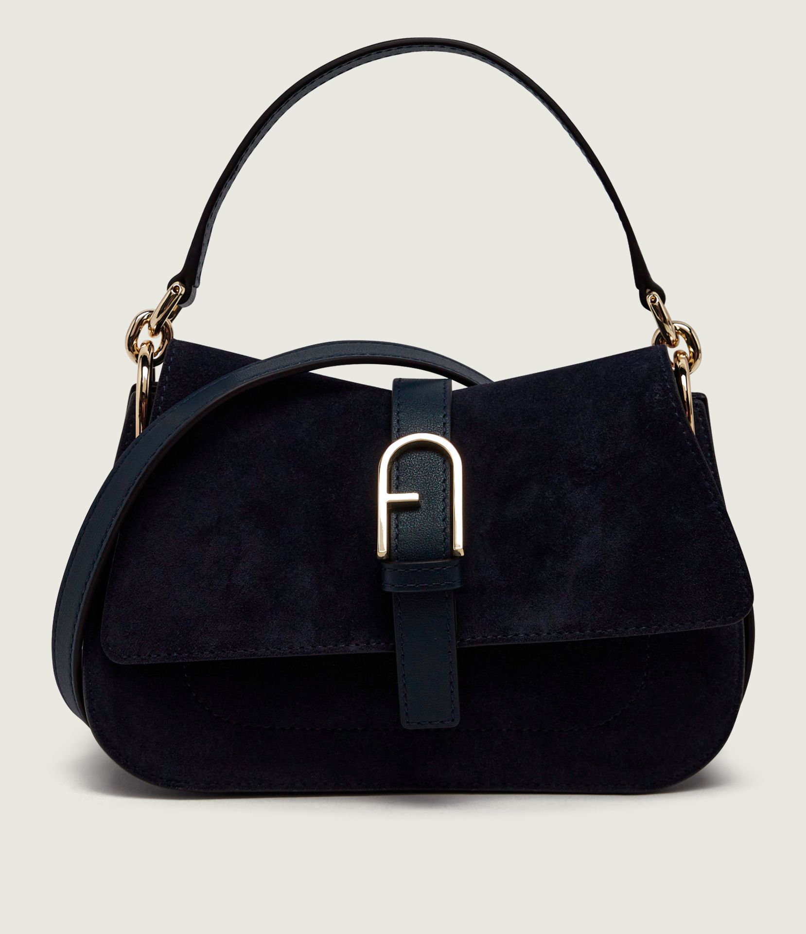 Furla Torebka na ramię Furla Flow Mini zamsz