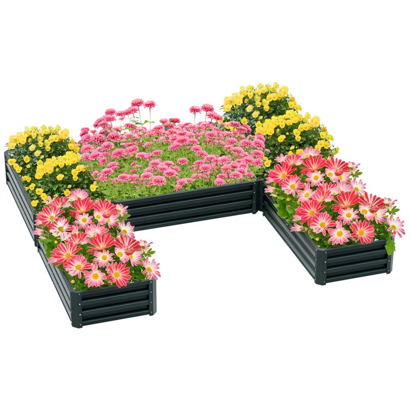 Modular kwadratowy stal ogród donica do warzywny, roślina, kwiat, greenery, zestaw 5 donice