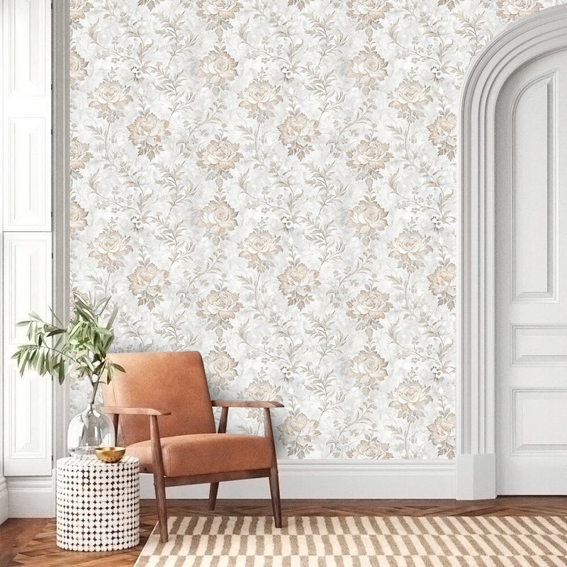 Tapeta samoprzylepna w kwiaty – tapeta winylowa – 44 cm x 500 cm – idealna do dekoracji sypialni