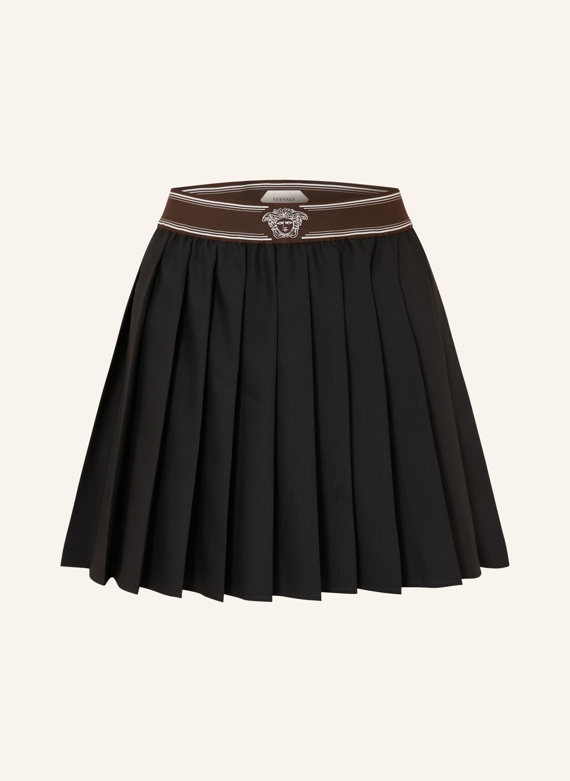 Versace Plisowana Spódnica schwarz