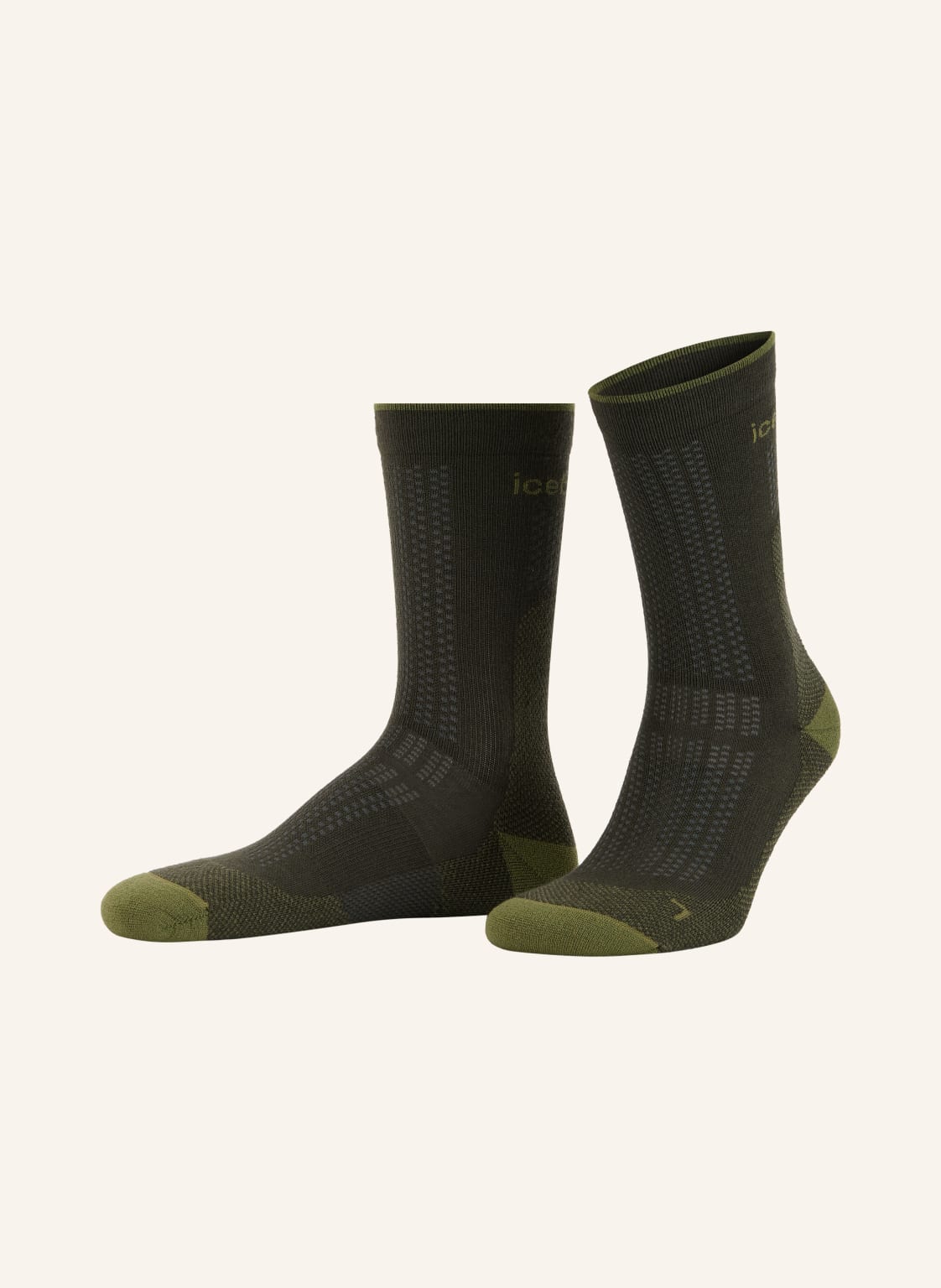 Icebreaker Skarpety Merino Hike + Ultralight Crew gruen
