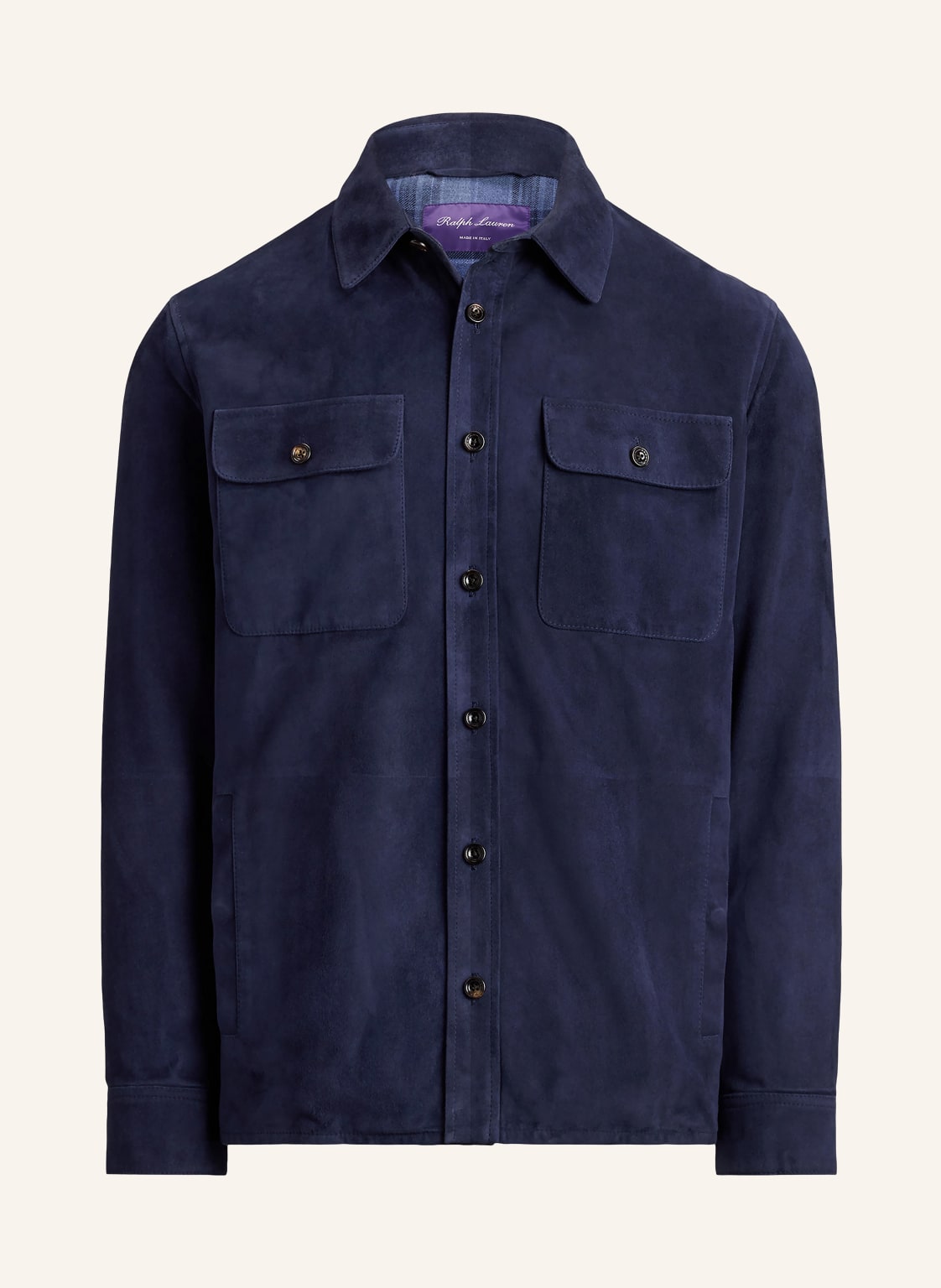 Ralph Lauren Purple Label Skórzany Płaszcz Wierzchni blau
