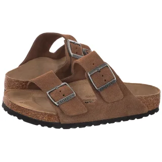 Klapki Arizona BS Dark Tea Suede Leather 1032678 (BK415-a) Birkenstock
