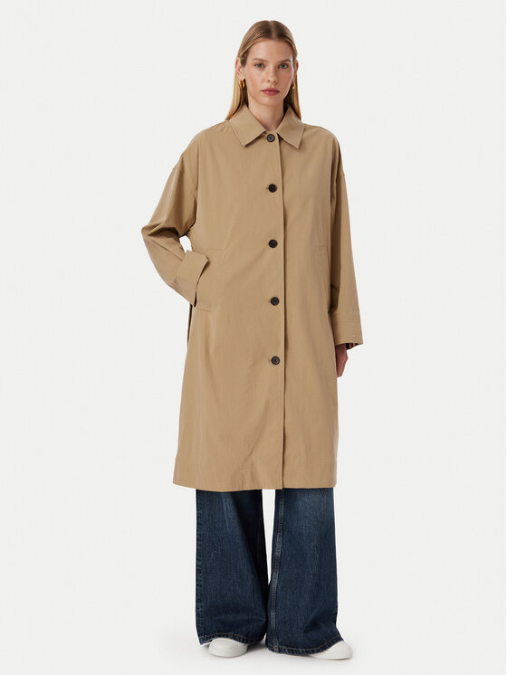 Tommy Hilfiger Trencz WW0WW49842 Beżowy ciemny Regular Fit