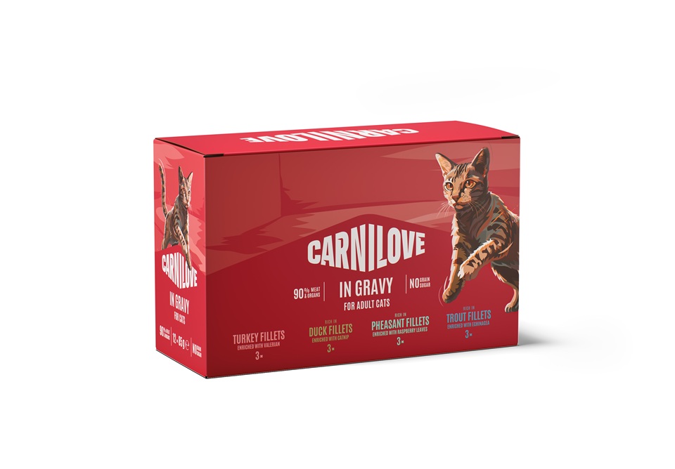 CARNILOVE Cat Pouch Gravy Multipack 12x85 g zestaw filetów w sosie dla dorosłych kotów