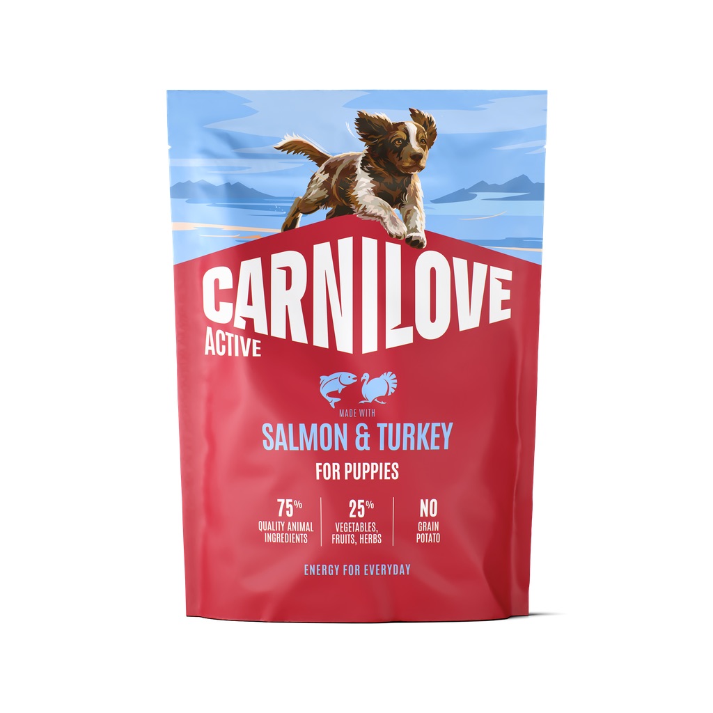 CARNILOVE Active Dog Salmon & Turkey Puppies 1,5 kg łosoś i indyk, dla dorastających szczeniąt