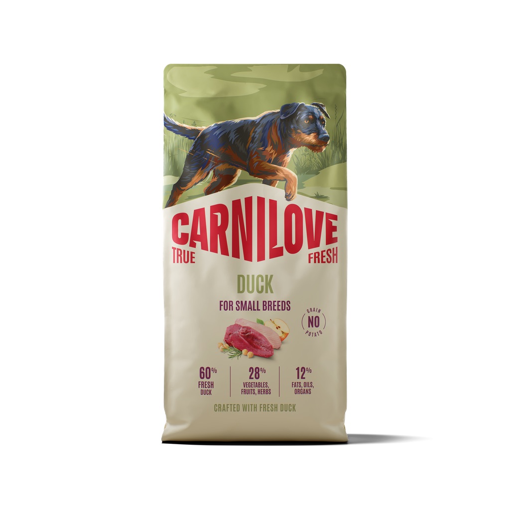 CARNILOVE True Fresh Dog Duck Adult Small Breeds 1,5 kg sucha karma ze świeżą kaczką dla dorosłych psów małych ras