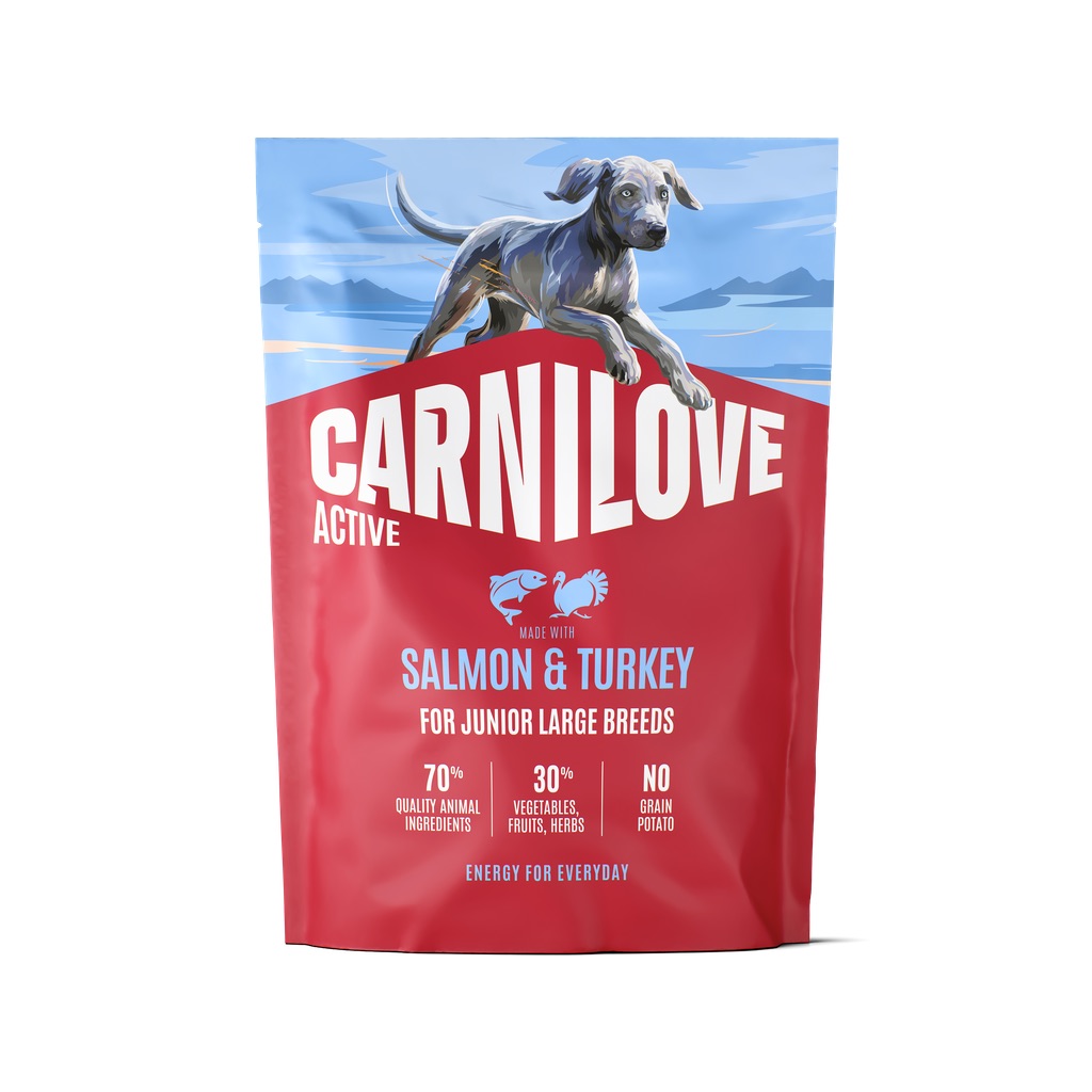 CARNILOVE Active Dog Salmon and Turkey Junior Large Breeds 1,5 kg łosoś i indyk, dla dorastających juniorów ras dużych