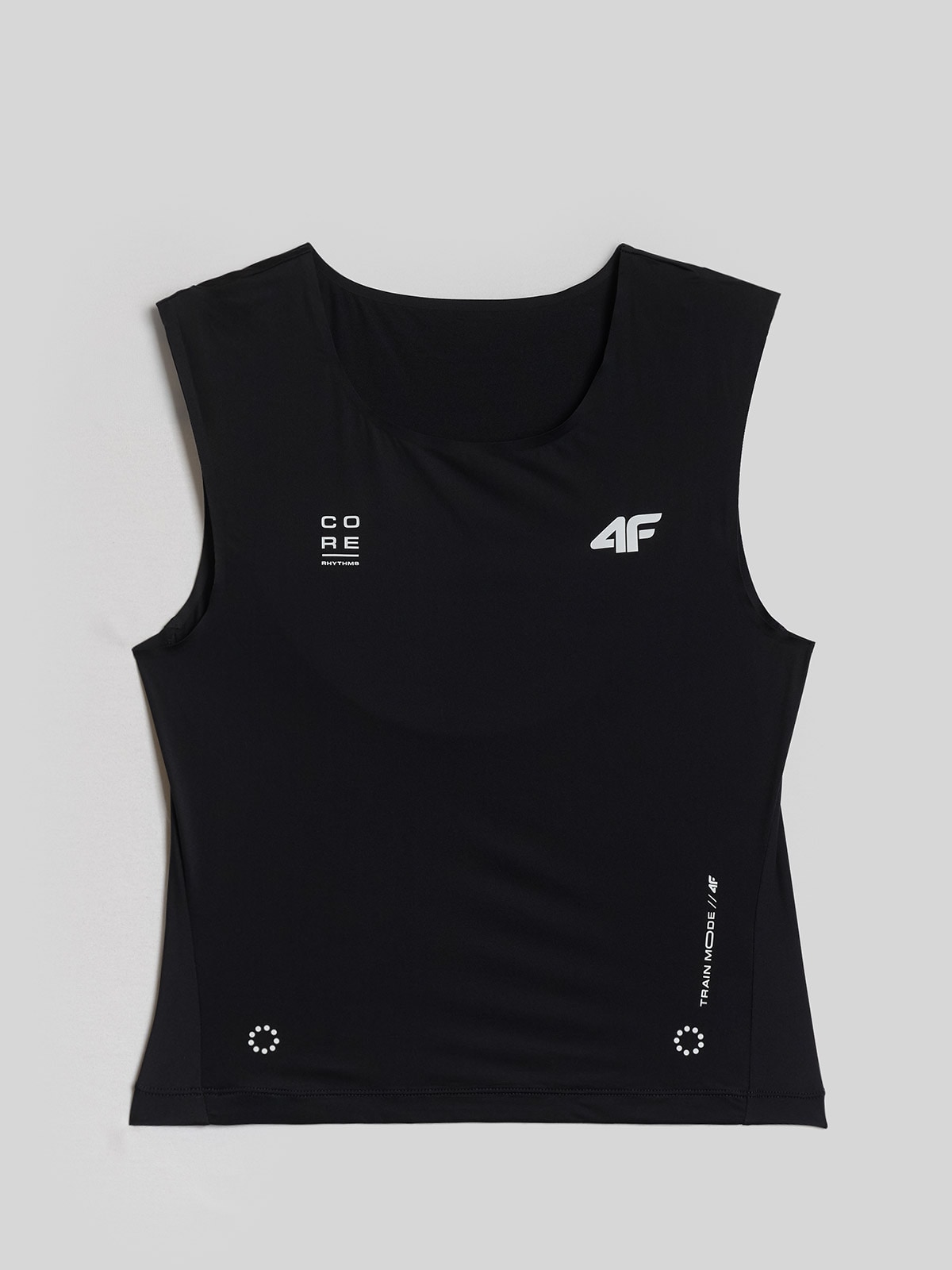 4F Crop top treningowy szybkoschnący damski - czarny XS