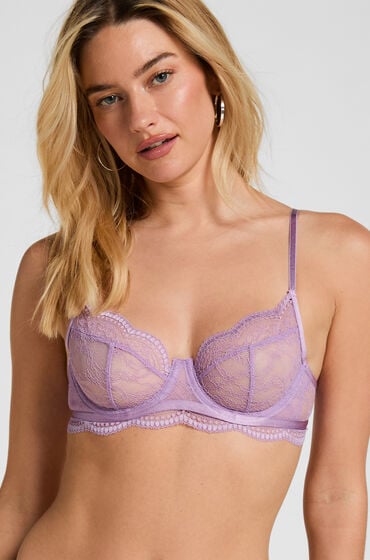 Hunkemöller Nieusztywniany biustonosz z fiszbinami Isabelle Fioletowy
