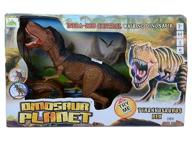 Dinozaur Rc z ruchomą szyją świało i dźwięk - zabawka