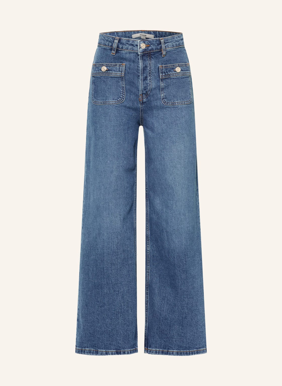 Maje Jeansy Wide Leg blau