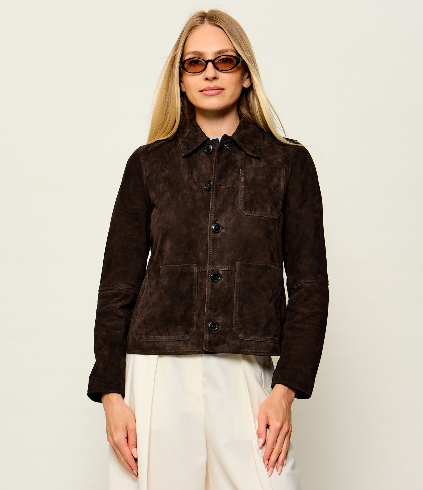 Joop! Kurtka Luana Regular Fit zamsz