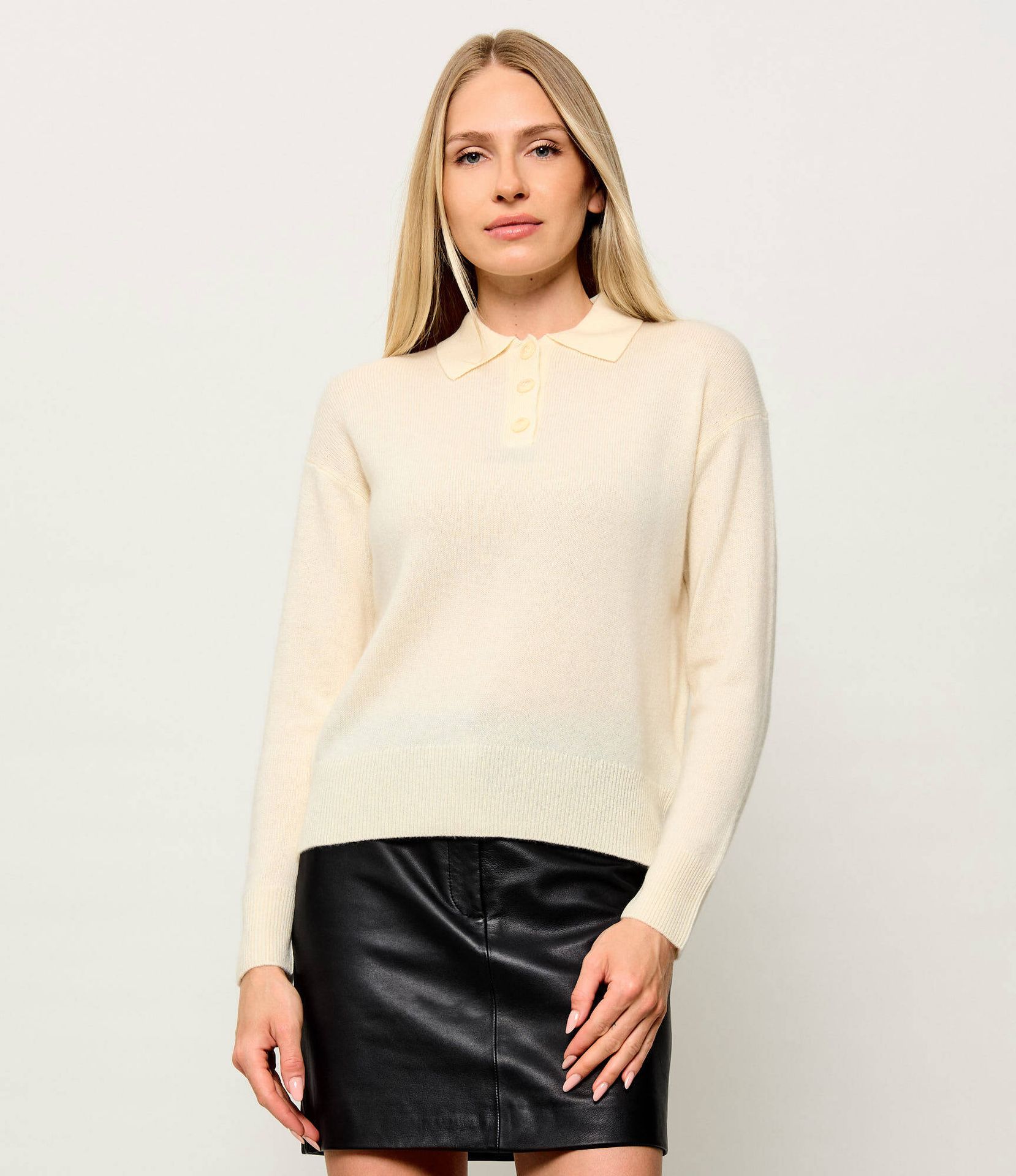 Marella SPORT Wełniane polo Mlsorma Relaxed fit z dodatkiem kaszmiru