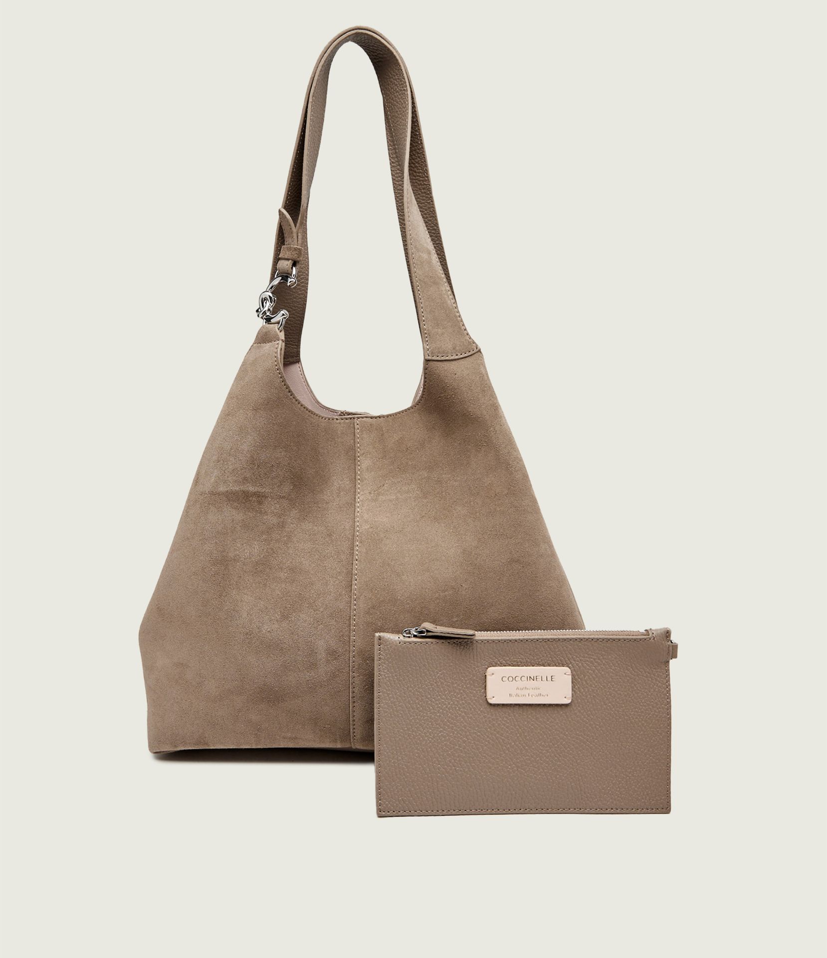 Coccinelle Shopperka + saszetka Coccinelle C-Easy zamsz