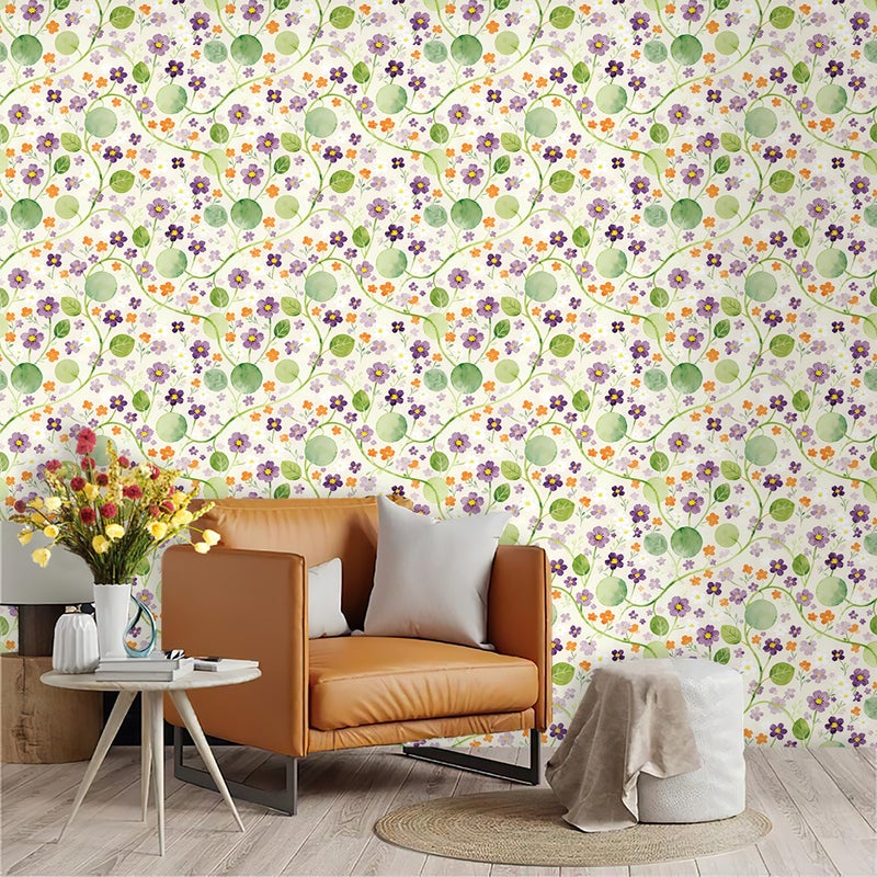 Tapeta z wzorem kwiatowym - Tapeta samoprzylepna - 45 x 500 cm - Tapeta PCV - Tapeta dekoracyjna