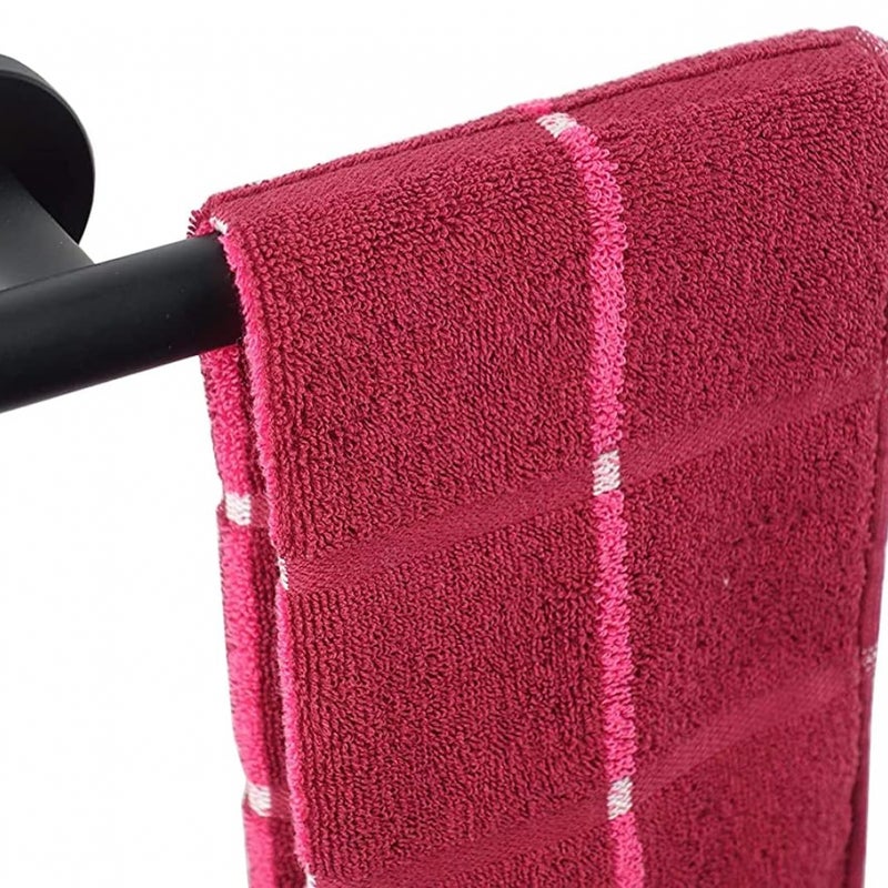Wieszak na ręczniki/pierścień na ręczniki – Gruby wieszak na ręczniki ze stali nierdzewnej SUS304 o długości 23 cm (czarny mat)