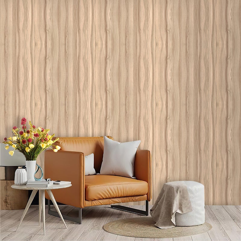 Tapeta imitująca jasne drewno - Samoprzylepna tapeta 3D - Styl nowoczesny 45 x 500 cm - Tapeta dekoracyjna