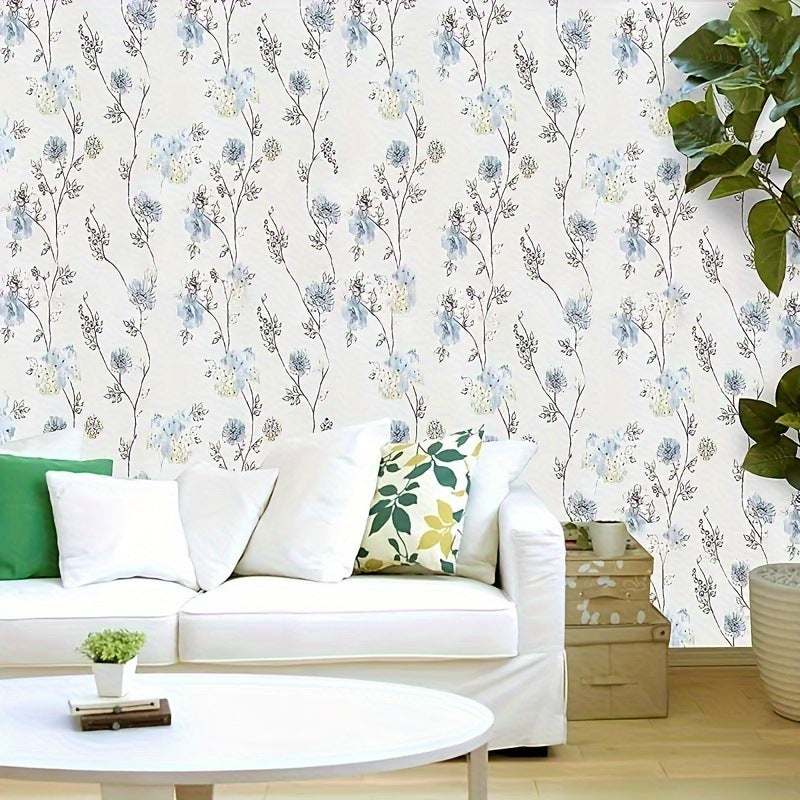 Tapeta samoprzylepna - 45 x 500 cm - Tapeta dekoracyjna z motywem kwiatowym - Winyl - Naklejka ścienna wodoodporna