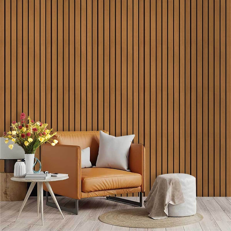 Brązowa tapeta imitująca drewno - Samoprzylepna tapeta 3D imitująca drewno - Styl nowoczesny 45 x 500 cm - Tapeta w kratkę