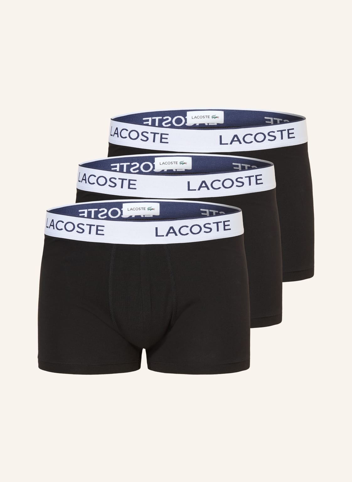 Lacoste 3-Pak Bokserek schwarz
