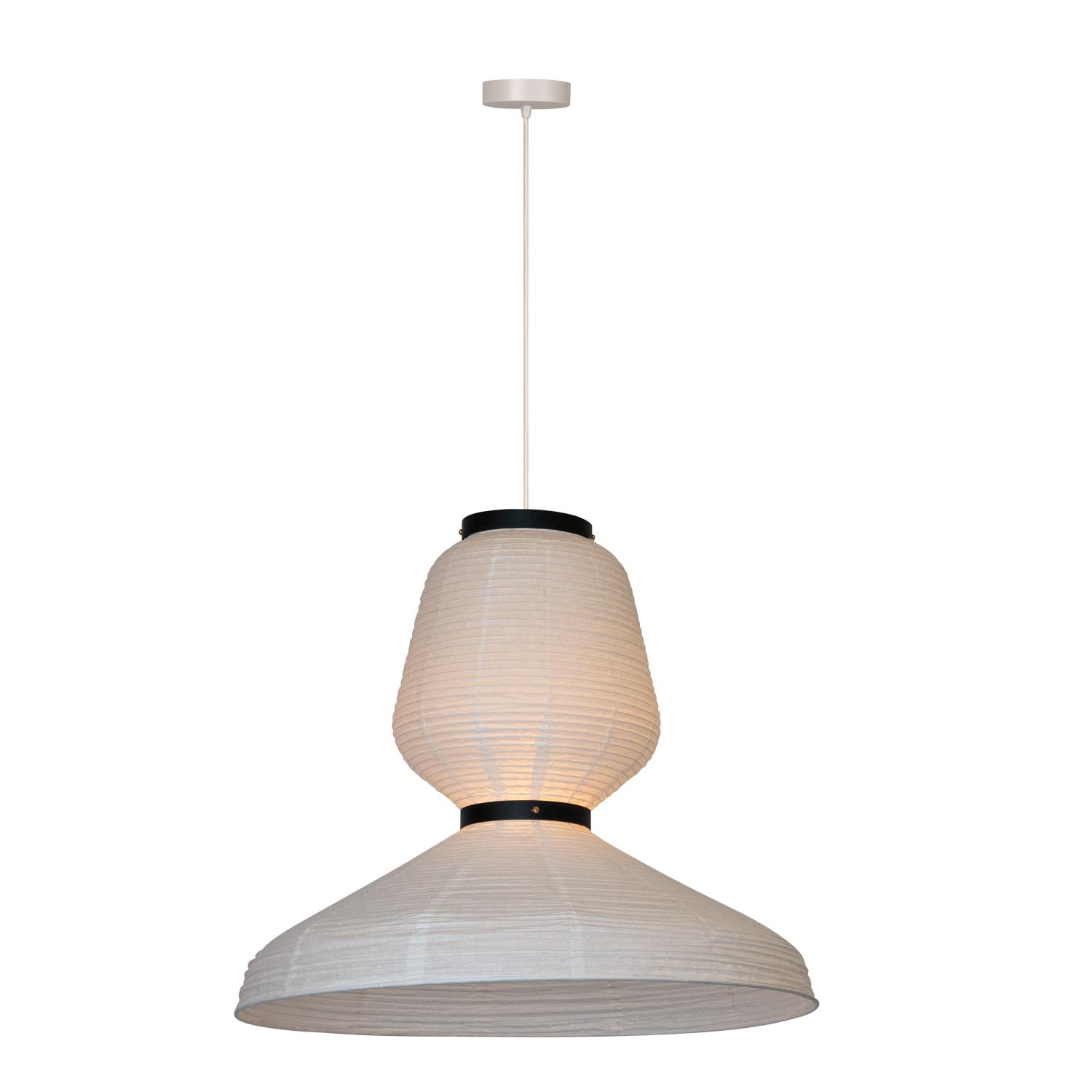 KEENU lampa wisząca biała papierowa duża 67cm 1xE27 LUCIDE 78404/59/31