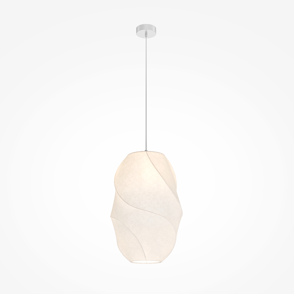 BLOOM lampa wisząca biała abażur fi 30cm 1xE27 MOD531PL-01W2