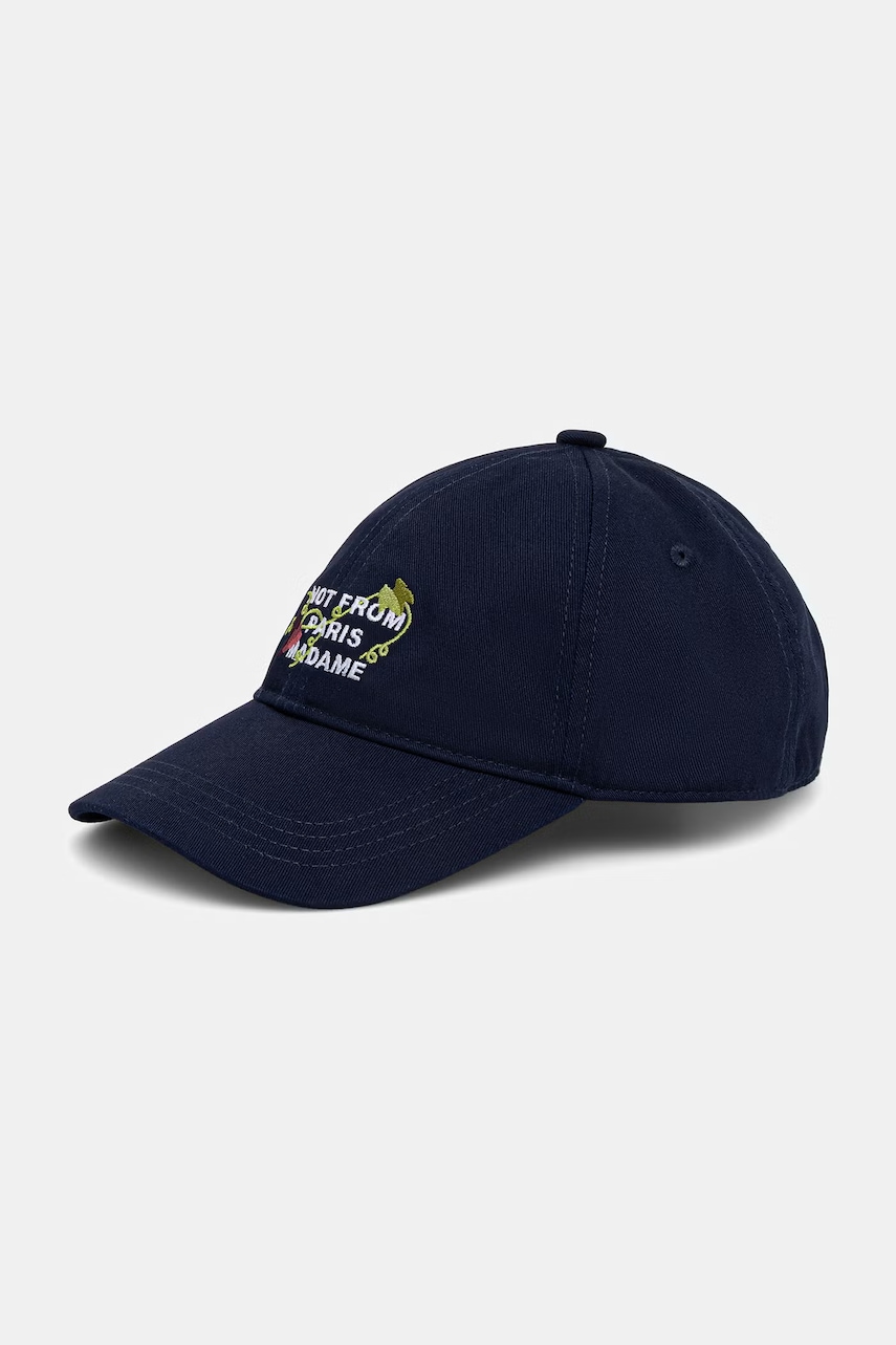 Drôle de Monsieur Vine Embroidered Slogan czapka z daszkiem bawełniana męska