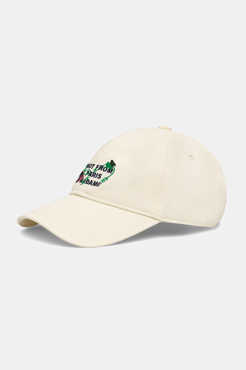 Drôle de Monsieur Vine Embroidered Slogan czapka z daszkiem bawełniana męska