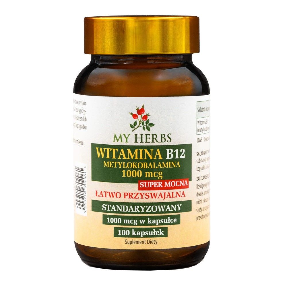 My Herbs Witamina B12 Metylokobalamina, kapsułki, 100 szt.