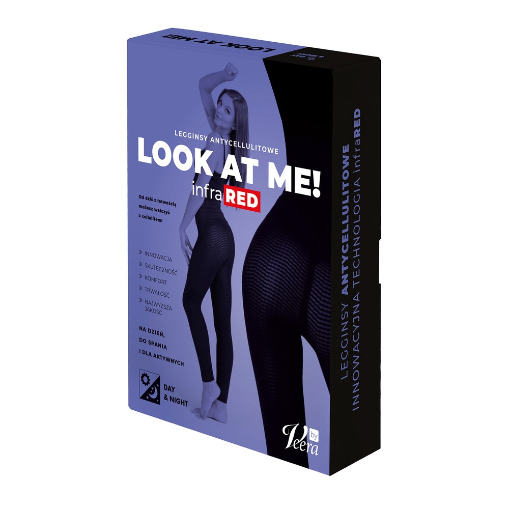 Look At Me! by Veera, antycellulitowe legginsy, kolor czarny, rozmiar XL, 1 szt.