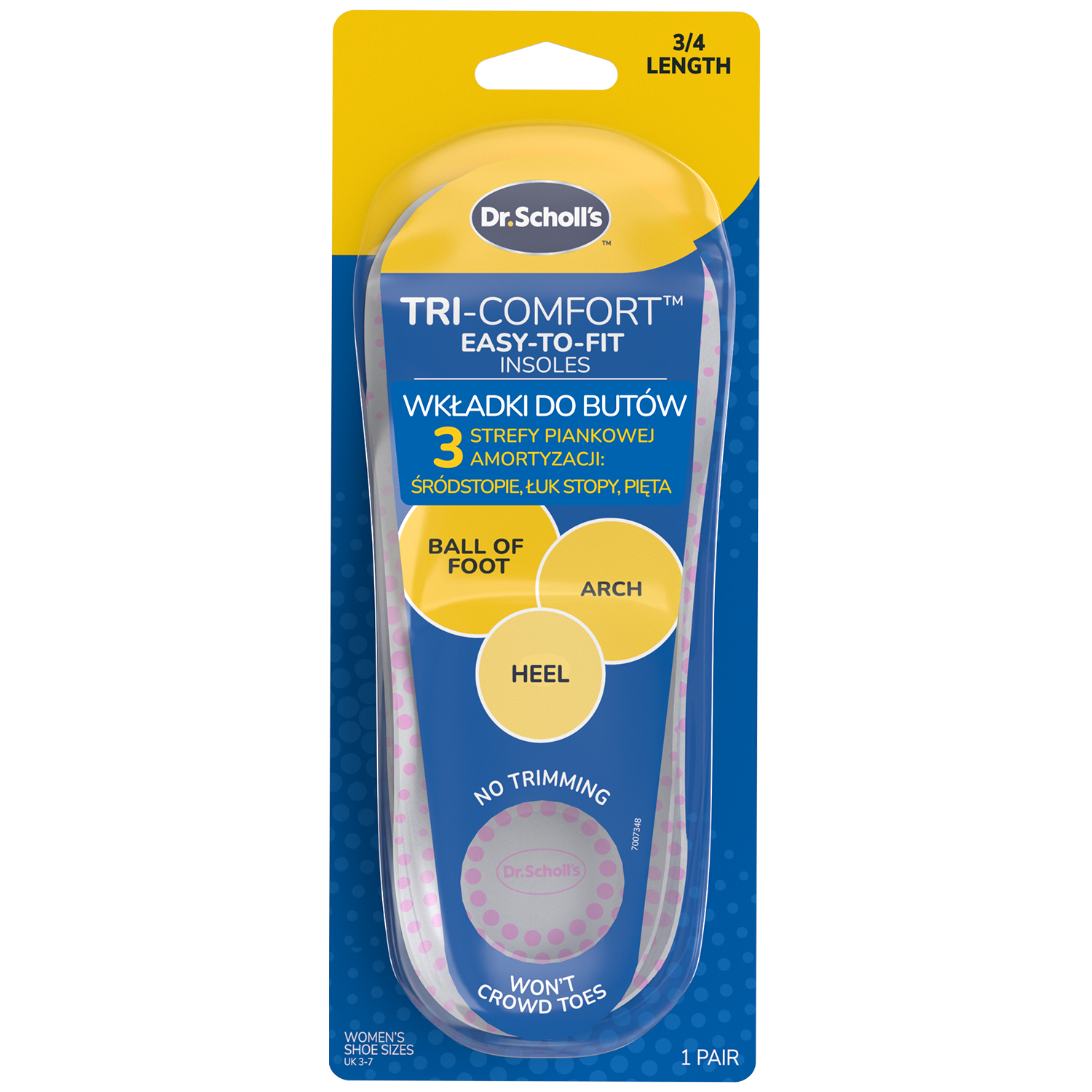 Dr. Scholl's Easy Fit Tri-Comfort, wkładki do butów, 35,5-40,5, 1 para