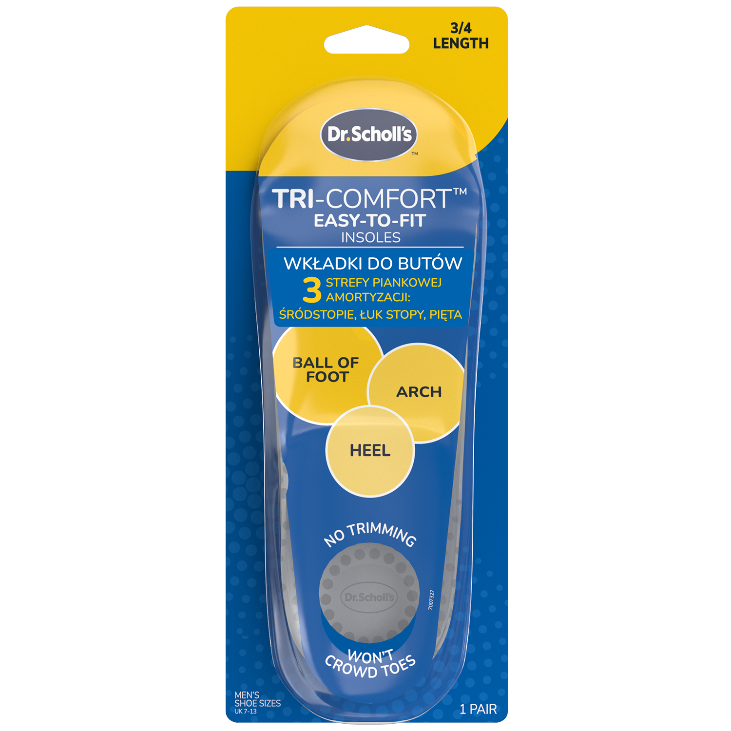 Dr. Scholl's Easy Fit Tri-Comfort, wkładki do butów, 40-46,5, 1 para