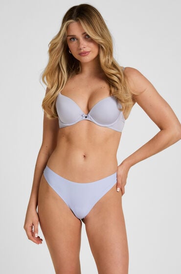 Hunkemöller Niewidoczne pod ubraniem stringi z koronkowym tyłem Fioletowy