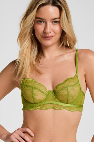 Hunkemöller Nieusztywniany biustonosz z fiszbinami Isabelle Zielony