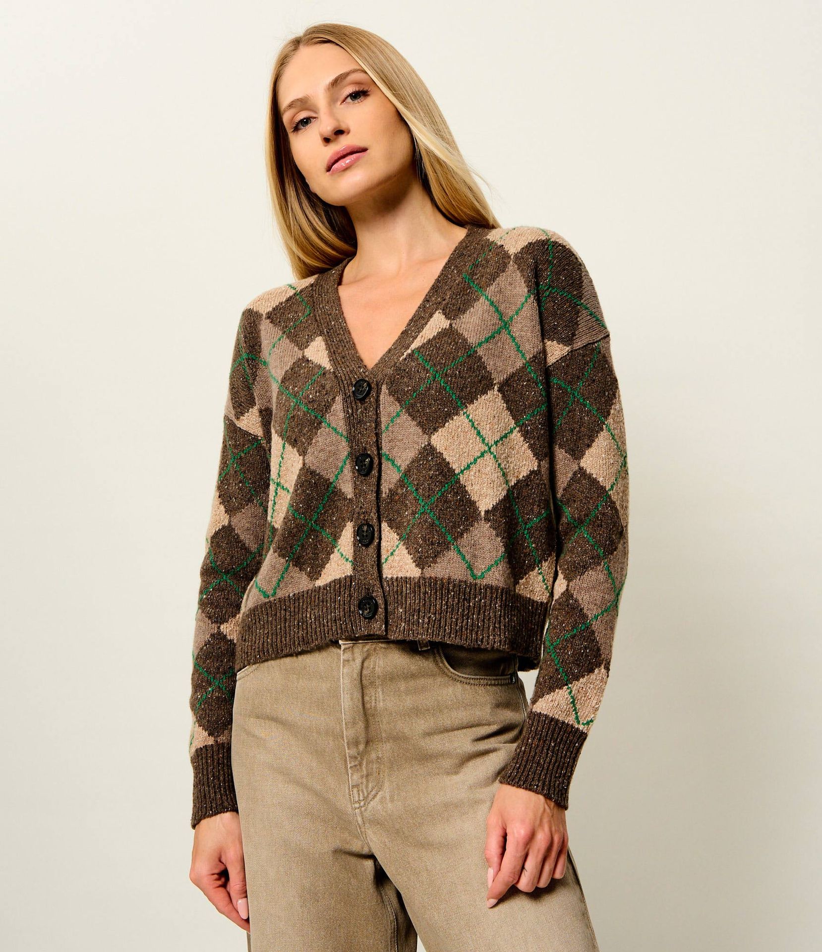 Weekend MaxMara Wełniany kardigan Wkdabile Cropped Fit
