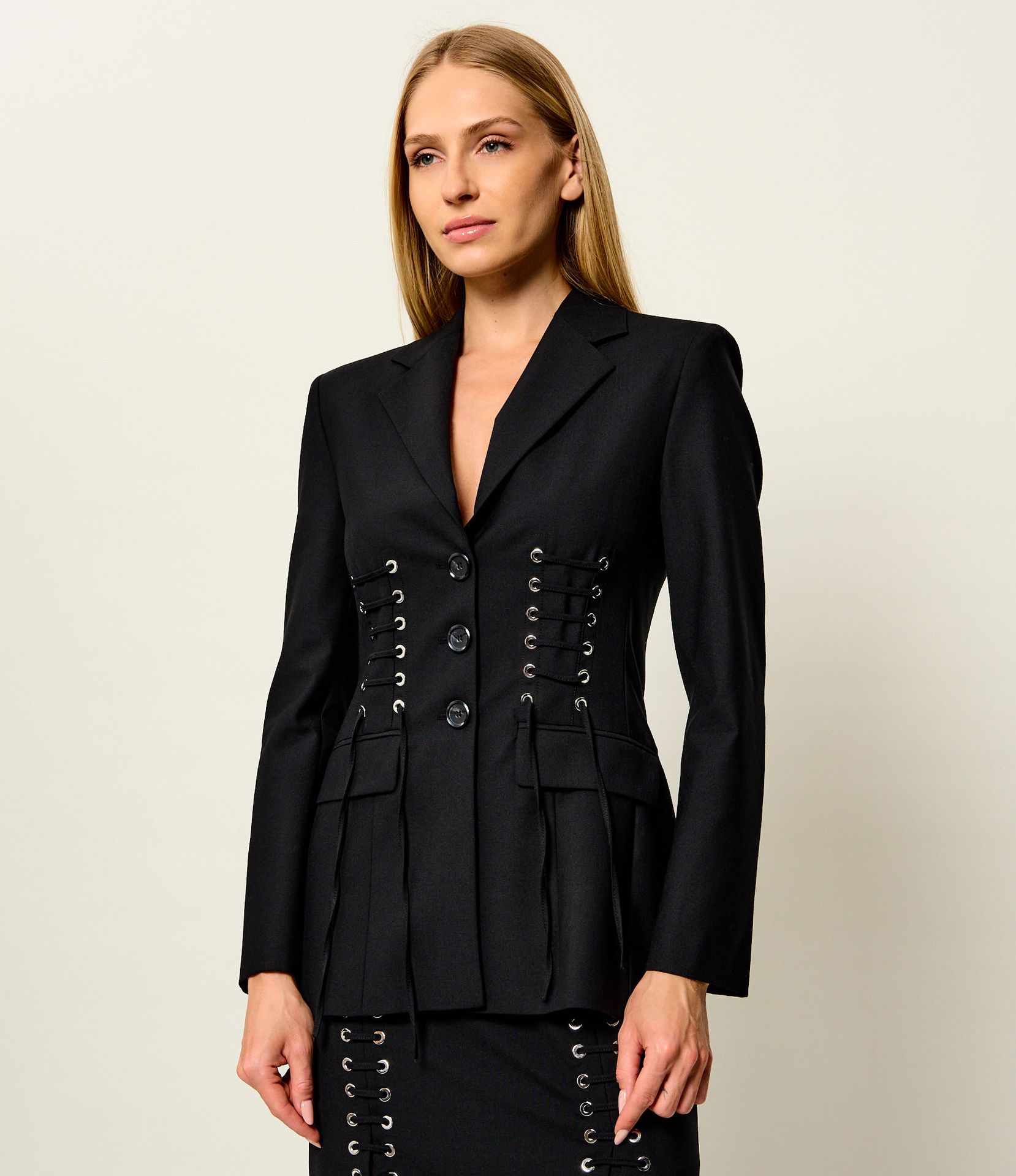 Pinko Marynarka Hummer Slim Fit z dodatkiem wełny