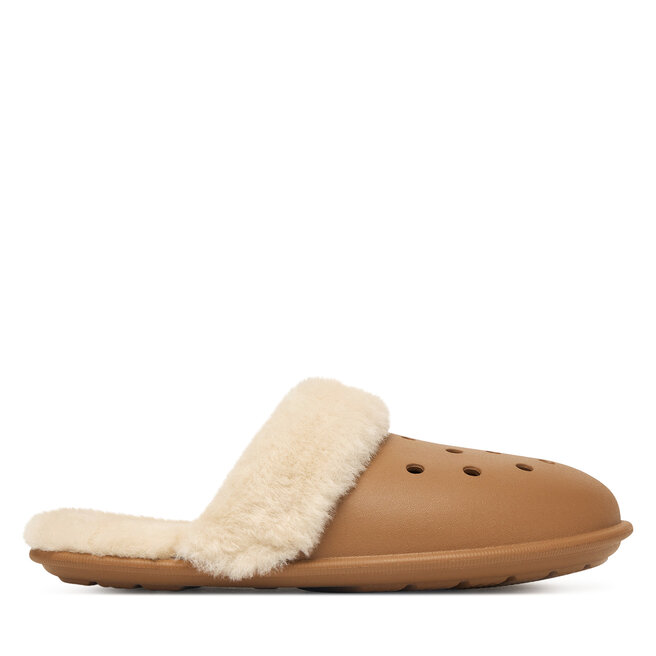 Kapcie Crocs Classic Fuzz Scuff 212143 Brązowy